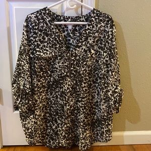 Animal print blouse